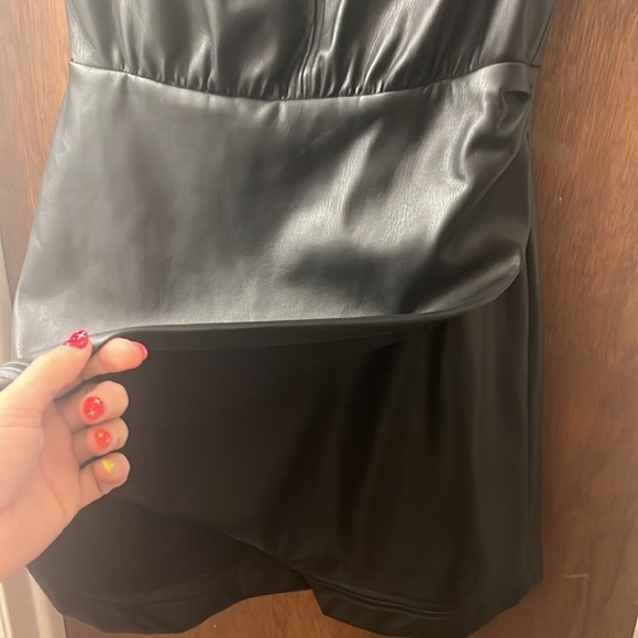 NWOT pleather Anthropologie dress - Picture 3 of 4